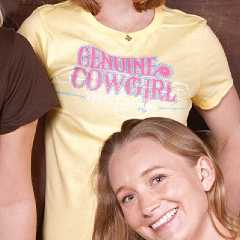 Genuine Ranch Cowgirl tee in yellow